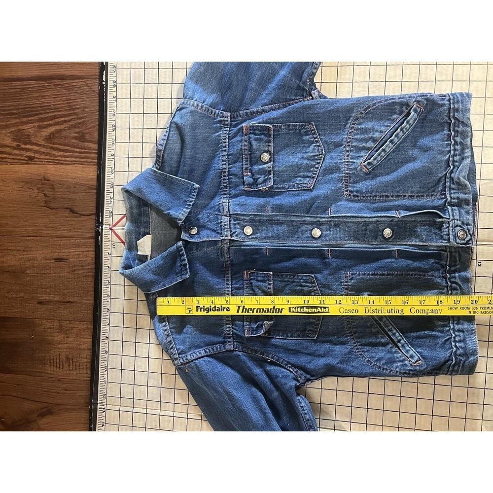 Women's Vintage 60s JCPenny Ranch craft Western Denim Jacket type 2 snap Size 40 - Picture 8 of 9